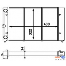 8MK 376 713-324 HELLA Радиатор, охлаждение двигателя