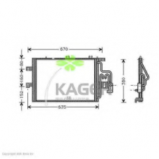 94-5938 KAGER Конденсатор, кондиционер