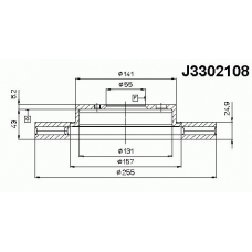 J3302108 NIPPARTS Тормозной диск