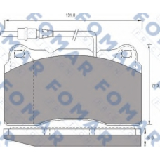 FO 687481 FOMAR ROULUNDS Комплект тормозных колодок, дисковый тормоз