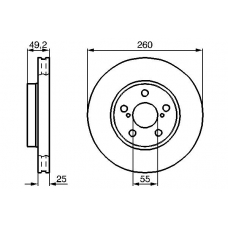 0 986 478 451 BOSCH Тормозной диск