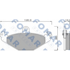 FO 625581 FOMAR ROULUNDS Комплект тормозных колодок, дисковый тормоз
