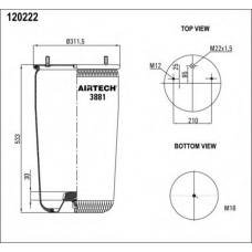 3881 P Airtech Кожух пневматической рессоры