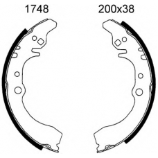 01748 BSF Комплект тормозных колодок