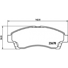 8DB 355 020-461 HELLA Комплект тормозных колодок, дисковый тормоз