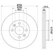 8DD 355 119-011 HELLA Тормозной диск