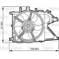 696382 VALEO Кронштейн, вентилятор радиатора