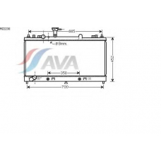 MZ2230 AVA Радиатор, охлаждение двигателя