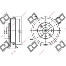 BR1090 DJ PARTS Тормозной барабан