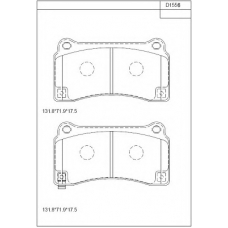 KD1556 ASIMCO Комплект тормозных колодок, дисковый тормоз