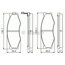 0 986 495 263 BOSCH Комплект тормозных колодок, дисковый тормоз