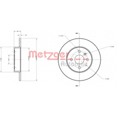 6110192 METZGER Тормозной диск
