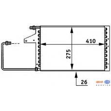 8FC 351 317-691 HELLA Конденсатор, кондиционер