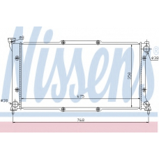 67701 NISSENS Радиатор, охлаждение двигателя