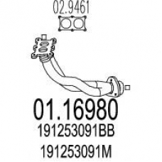 01.16980 MTS Труба выхлопного газа