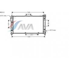 MZ2113 AVA Радиатор, охлаждение двигателя