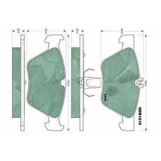 GDB1215 TRW Комплект тормозных колодок, дисковый тормоз