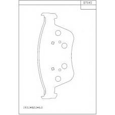 KD7045 ASIMCO Комплект тормозных колодок, дисковый тормоз