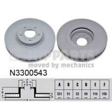 N3300543 NIPPARTS Тормозной диск