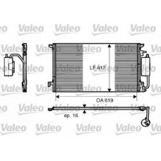 817809 VALEO Конденсатор, кондиционер