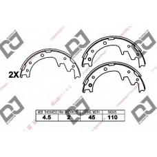 BS1345 DJ PARTS Комплект тормозных колодок