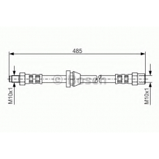 1 987 476 611 BOSCH Тормозной шланг