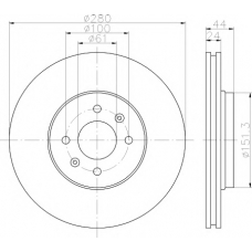 8DD 355 119-361 HELLA PAGID Тормозной диск