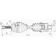 DRS6136.00 OPEN PARTS Приводной вал