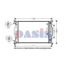 480067N AKS DASIS Радиатор, охлаждение двигателя