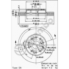 09.9178.10 BREMBO Тормозной диск