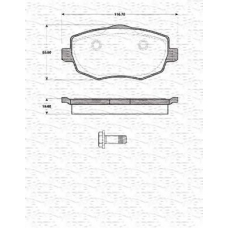 363702161423 MAGNETI MARELLI Комплект тормозных колодок, дисковый тормоз