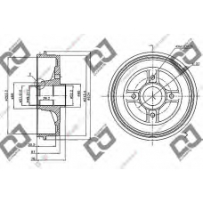 BR1045 DJ PARTS Тормозной барабан
