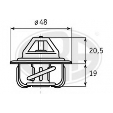 350048 ERA Термостат, охлаждающая жидкость