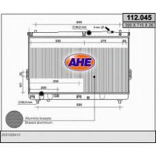 112.045 AHE Радиатор, охлаждение двигателя