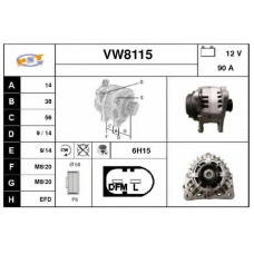 VW8115 SNRA Генератор