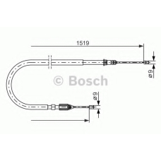 1 987 477 654 BOSCH Трос, стояночная тормозная система