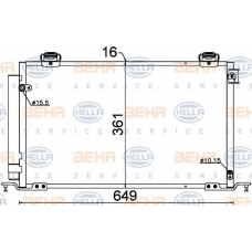 8FC 351 318-741 HELLA Конденсатор, кондиционер