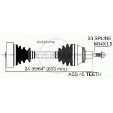 AD-8-21-215A InterParts Приводной вал