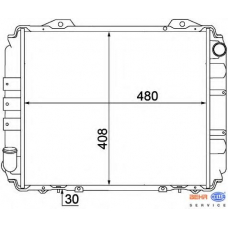 8MK 376 770-431 HELLA Радиатор, охлаждение двигателя