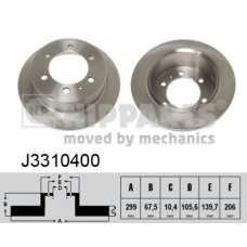 J3310400 NIPPARTS Тормозной диск