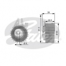 T43044 GATES Натяжной ролик, ремень грм