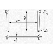 350213128100 MAGNETI MARELLI Радиатор, охлаждение двигателя