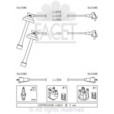4.9853 FACET Ккомплект проводов зажигания