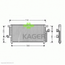 94-6132 KAGER Конденсатор, кондиционер