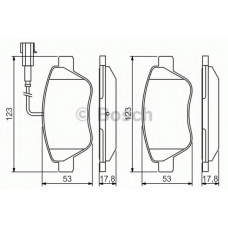 0 986 495 342 BOSCH Комплект тормозных колодок, дисковый тормоз