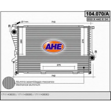 104.070/A AHE Радиатор, охлаждение двигателя