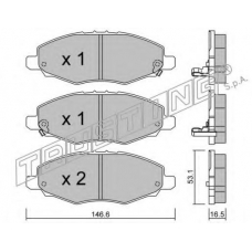 814.0 TRUSTING Комплект тормозных колодок, дисковый тормоз