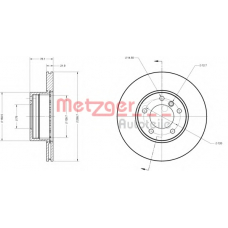 6110028 METZGER Тормозной диск