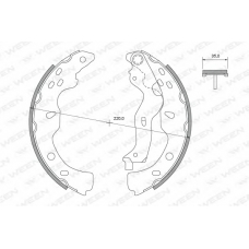 152-2458 WEEN Комплект тормозных колодок