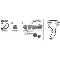 4314102319 Jp Group Водяной насос + комплект зубчатого ремня